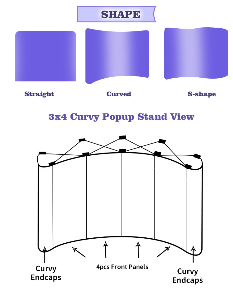 Custom Curvy Popup Trade Show Stand